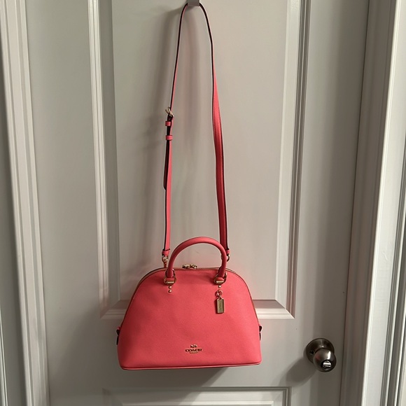 Coach Crossgrain Leather Katy Satchel/Crossbody in Pink Lemonade NWT - Picture 6 of 6